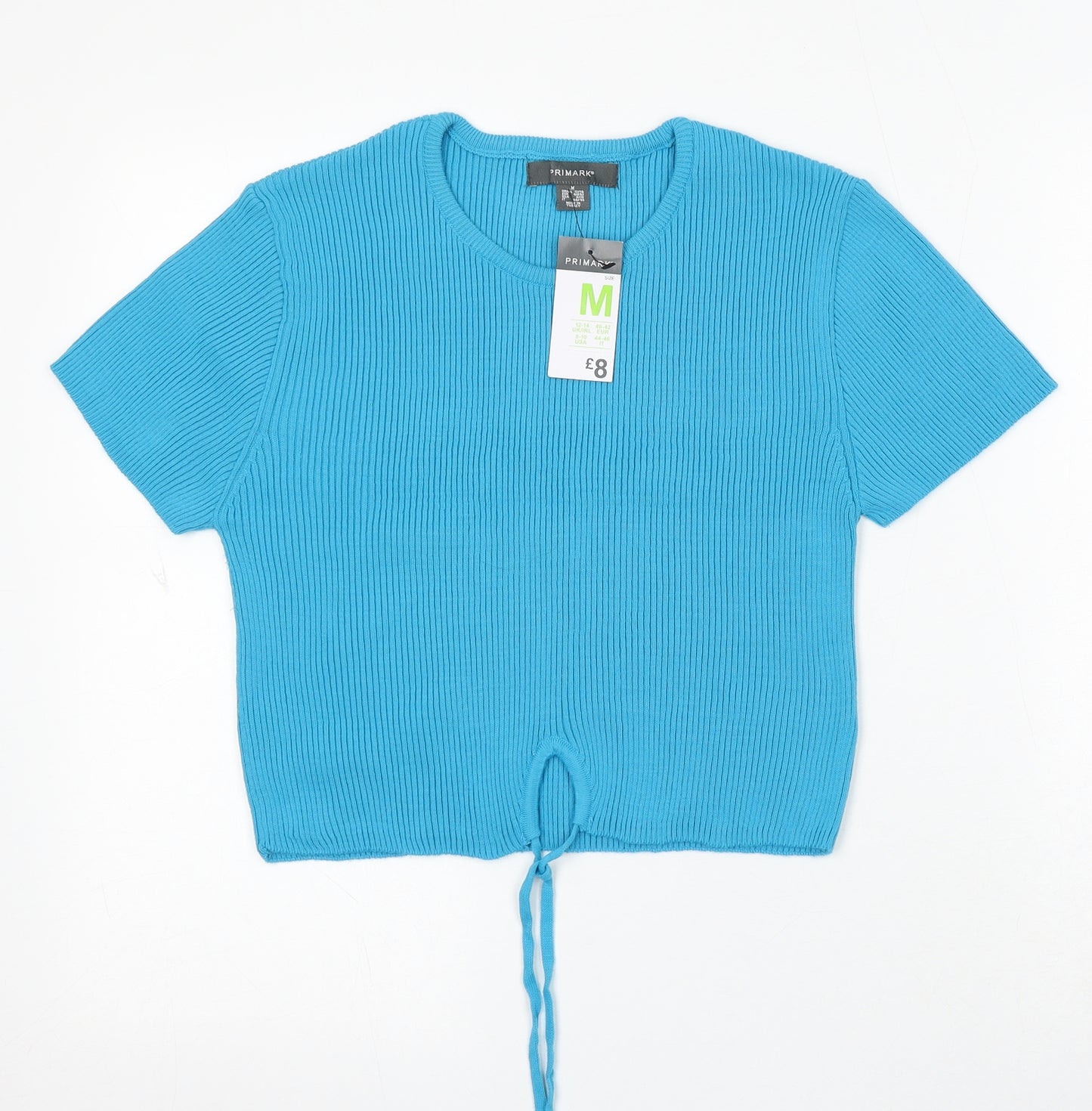 Primark Womens Blue Round Neck Acrylic Pullover Jumper Size 12