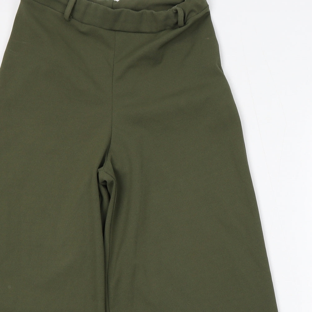 New Look Womens Green Polyester Trousers Size 12 L26 in Regular