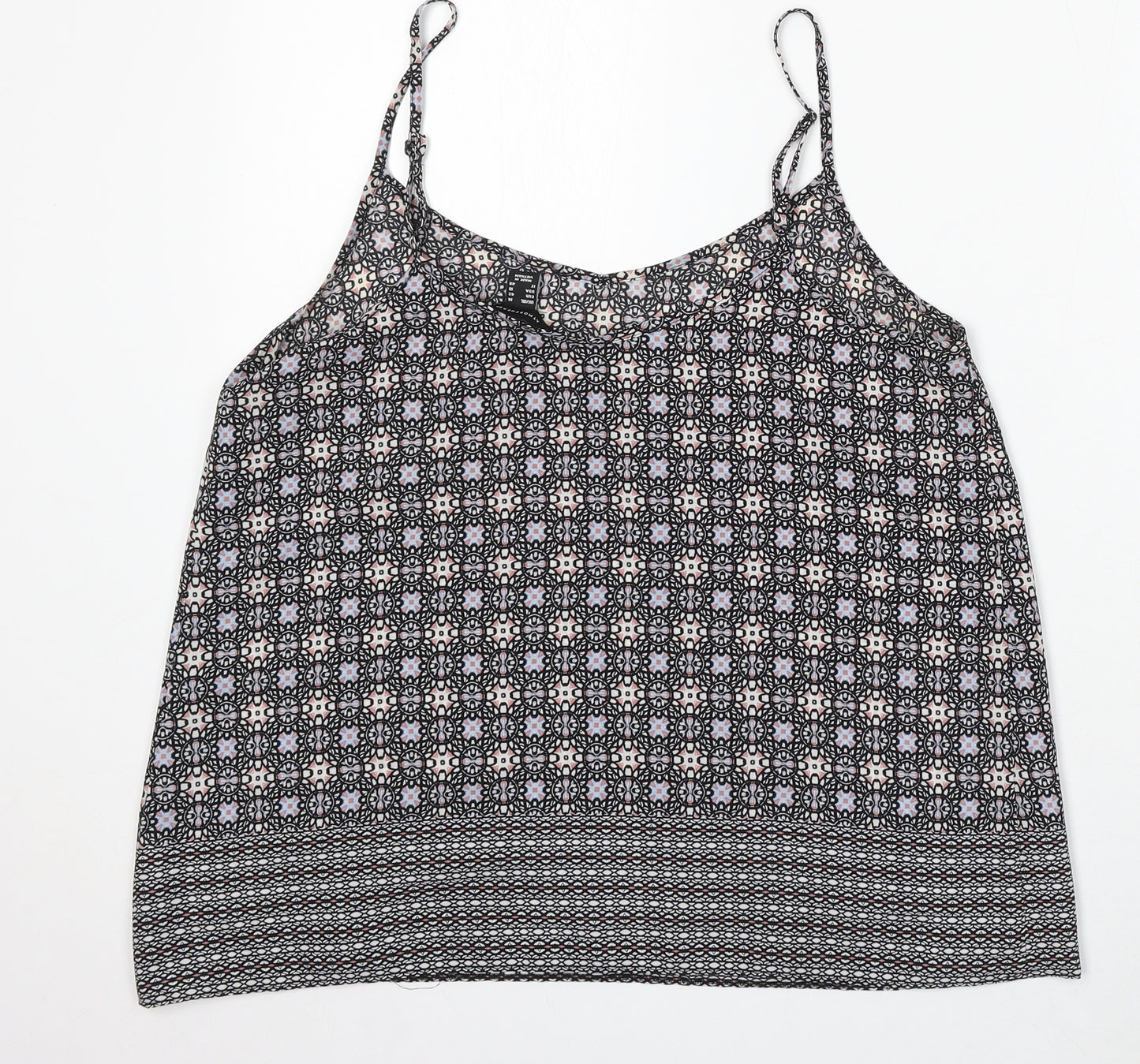 Atmosphere Womens Multicoloured Geometric Polyester Basic Tank Size 14 Round Neck