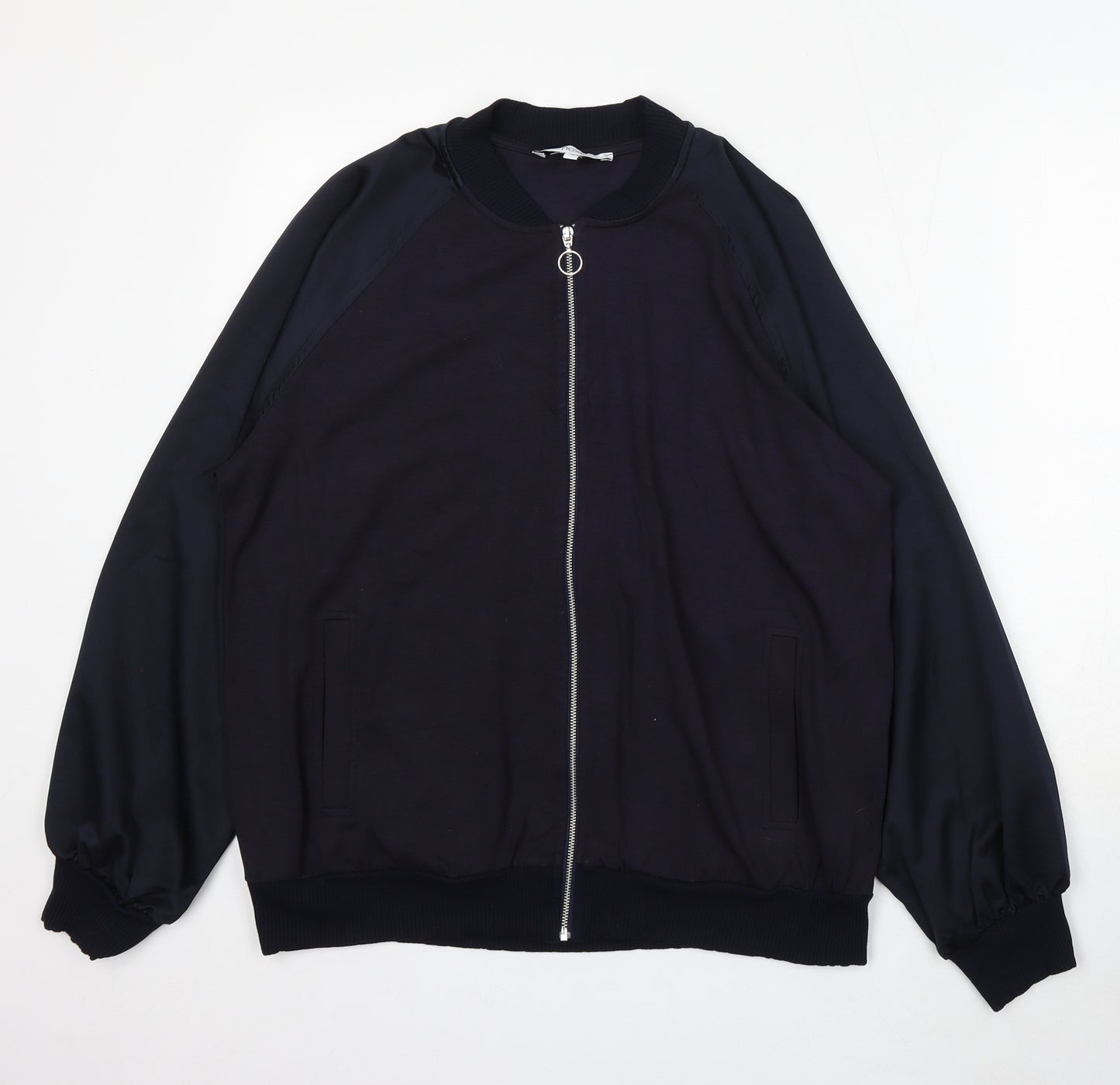 NEXT Womens Blue Bomber Jacket Jacket Size 16 Zip