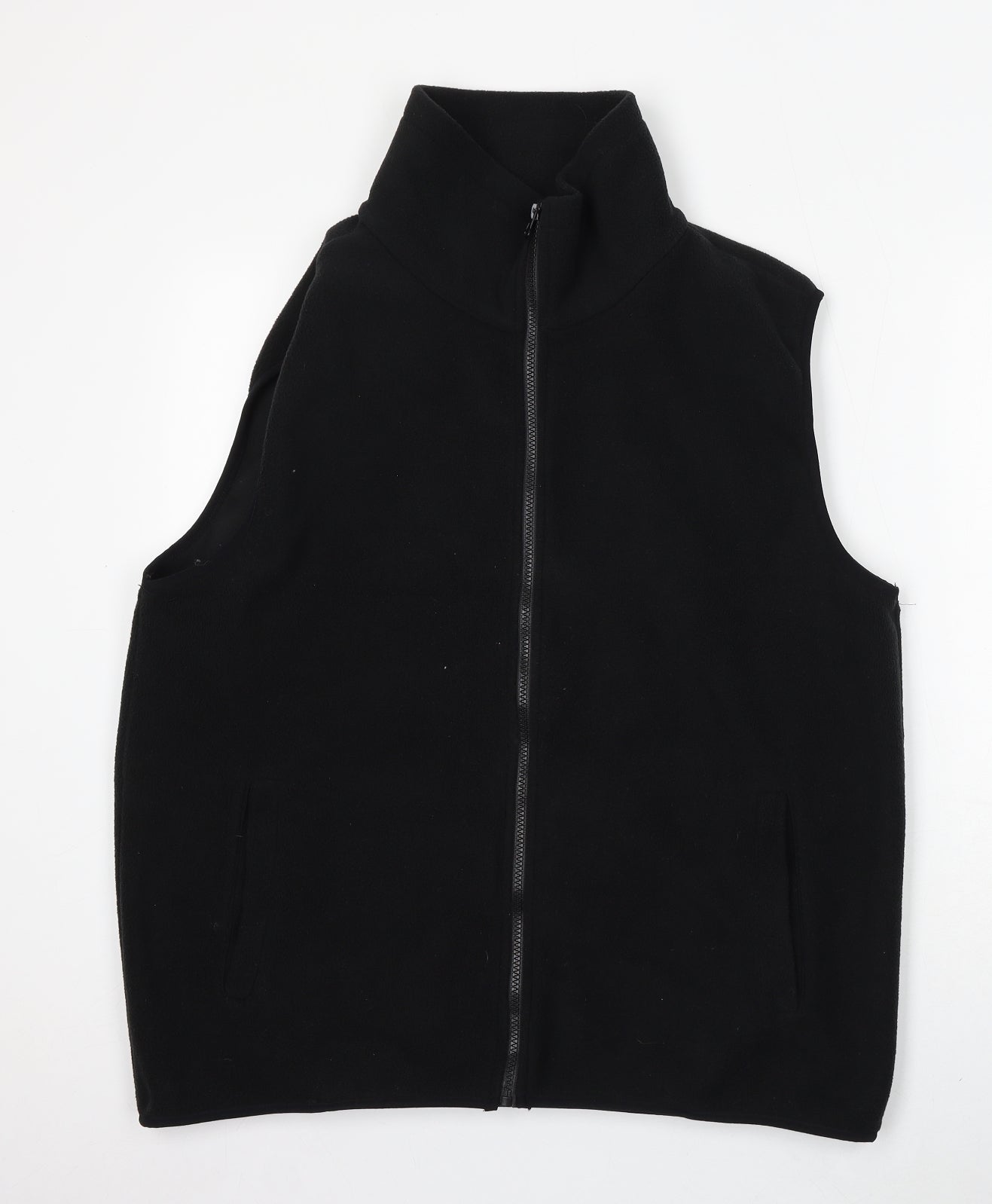 Preworn Womens Black Gilet Jacket Size L Zip