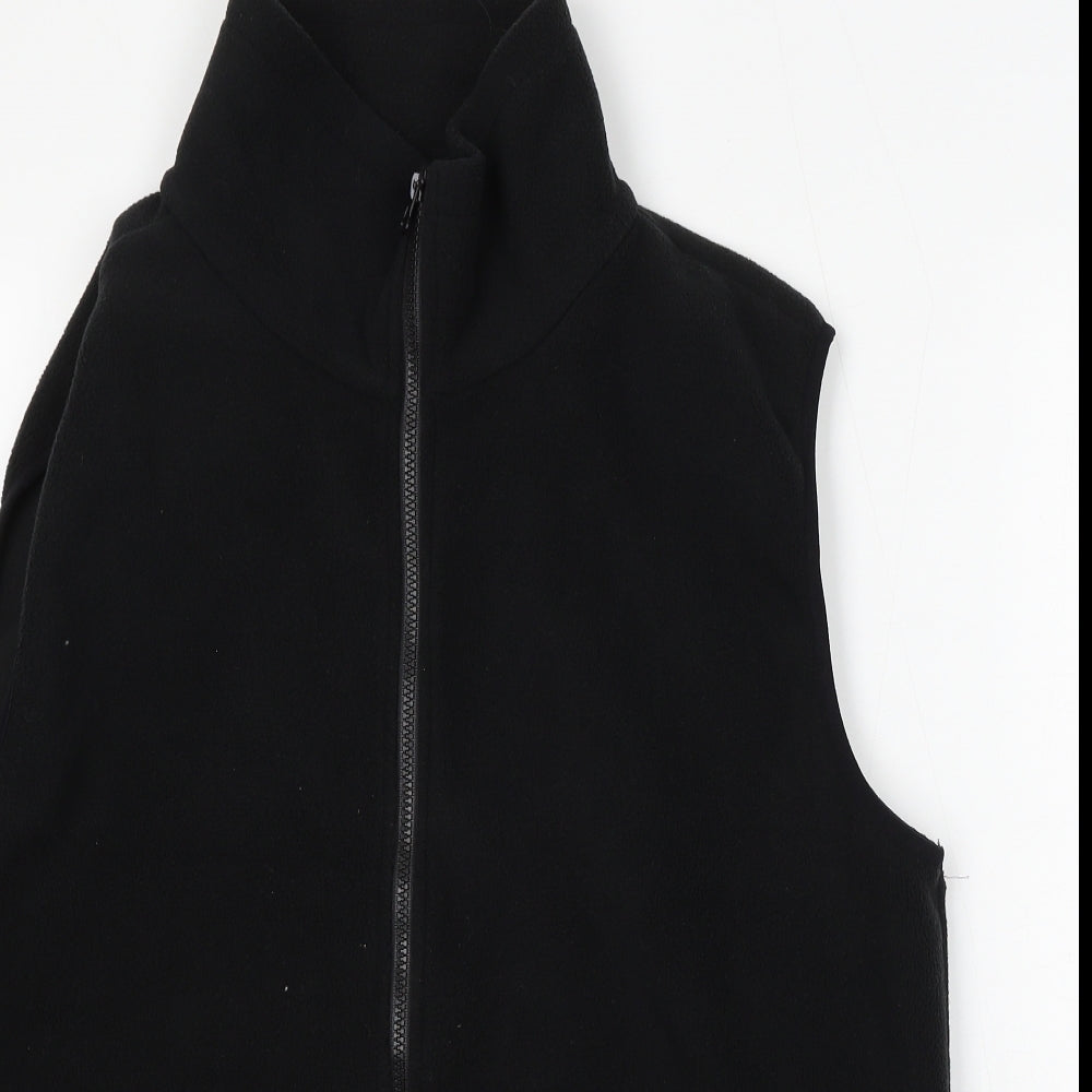 Preworn Womens Black Gilet Jacket Size L Zip