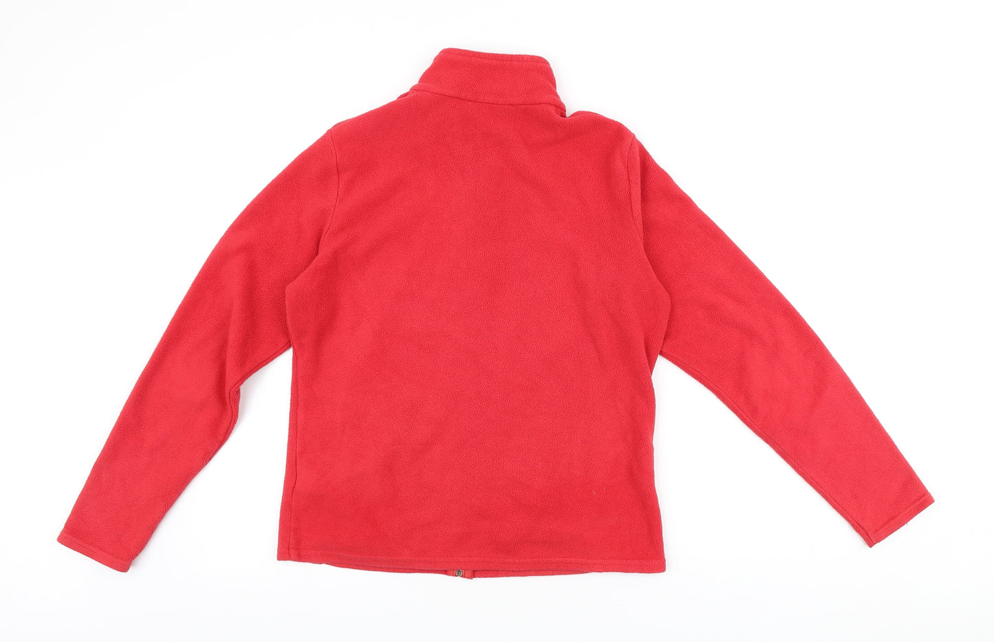 Marks and Spencer Womens Red Polyester Full Zip Hoodie Size 12 Zip