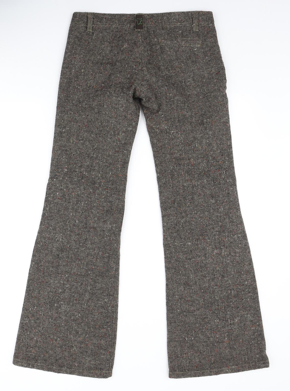 FREEMAN T. PORTER Womens Brown Wool Trousers Size S L30.5 in Regular Zip