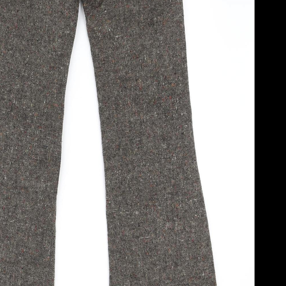 FREEMAN T. PORTER Womens Brown Wool Trousers Size S L30.5 in Regular Zip