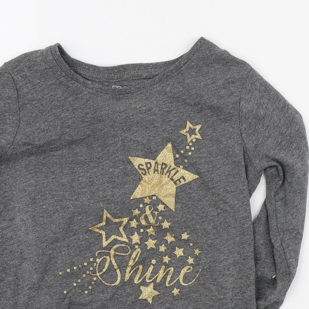 Primark Womens Grey Polyester Basic T-Shirt Size 4 Round Neck - Sparkle & Shine