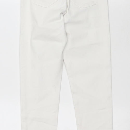 Topshop Womens White Cotton Skinny Jeans Size 6 L24 in Regular Zip