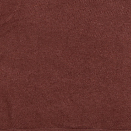 LOKITA Womens Brown Round Neck Viscose Pullover Jumper Size L