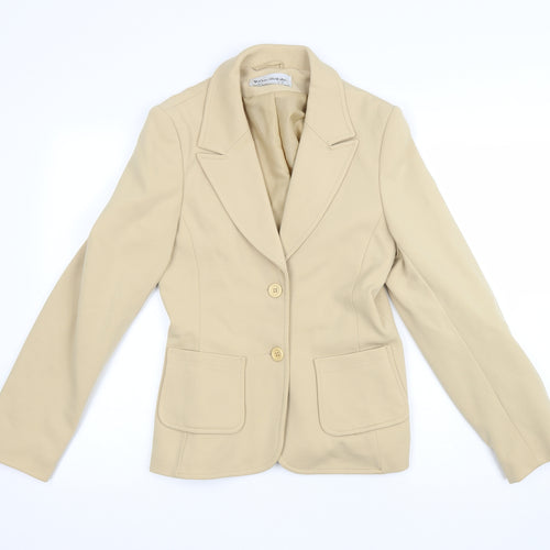 Miss Selfridge Womens Beige Jacket Blazer Size 38 Button