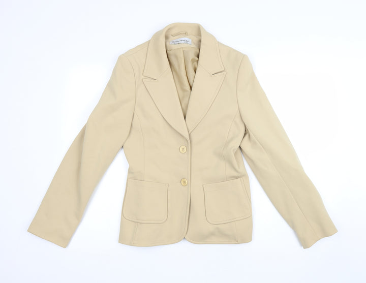 Miss Selfridge Womens Beige Jacket Blazer Size 38 Button