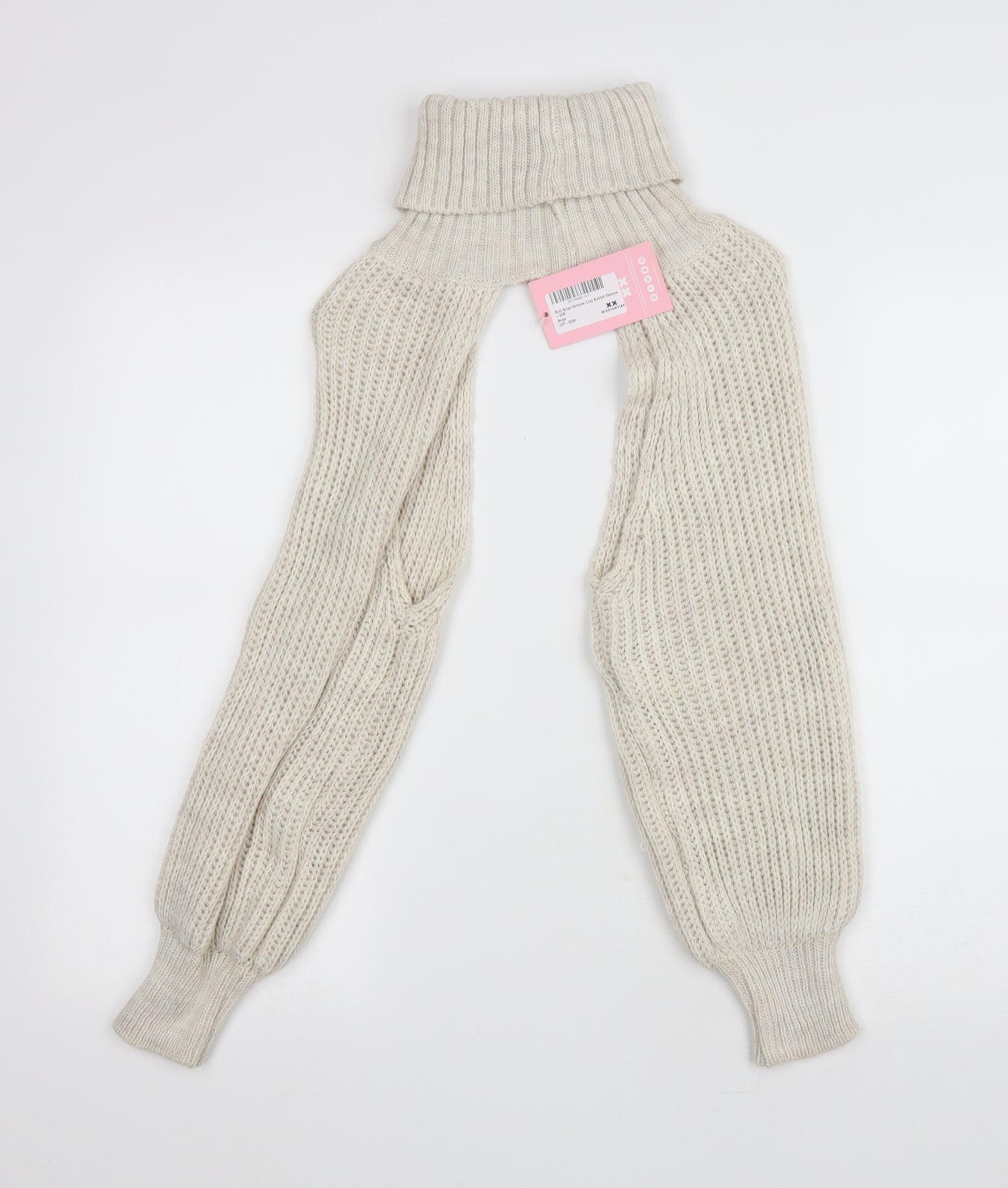 Missy Empire Womens Ivory Roll Neck Acrylic Pullover Jumper Size S