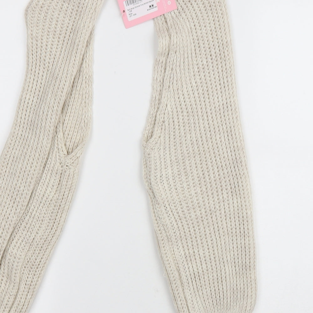 Missy Empire Womens Ivory Roll Neck Acrylic Pullover Jumper Size S