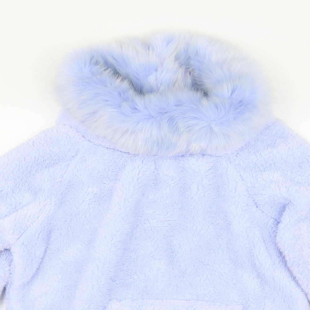 F&F Womens Purple Solid Polyester Top Pyjama Top Size S - Faux Fur