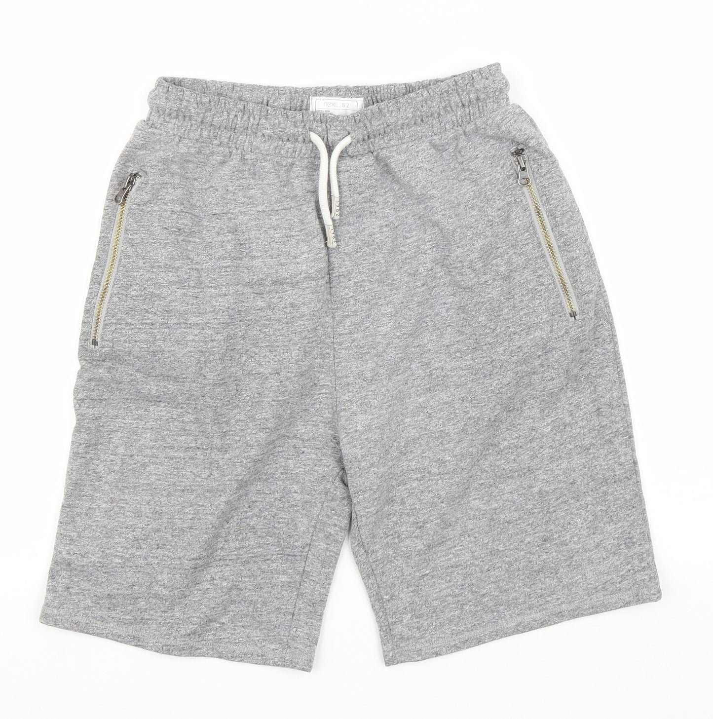 NEXT Boys Grey Cotton Sweat Shorts Size 15 Years Relaxed Drawstring