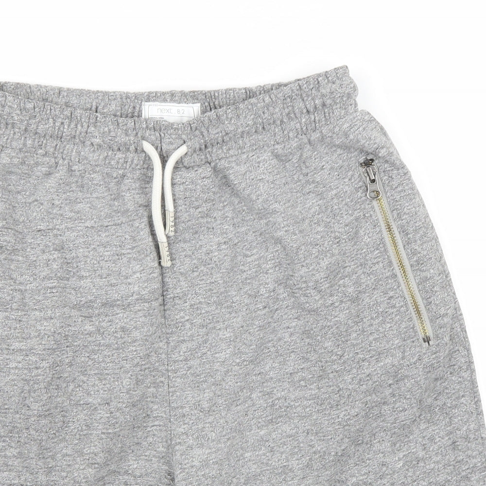 NEXT Boys Grey Cotton Sweat Shorts Size 15 Years Relaxed Drawstring