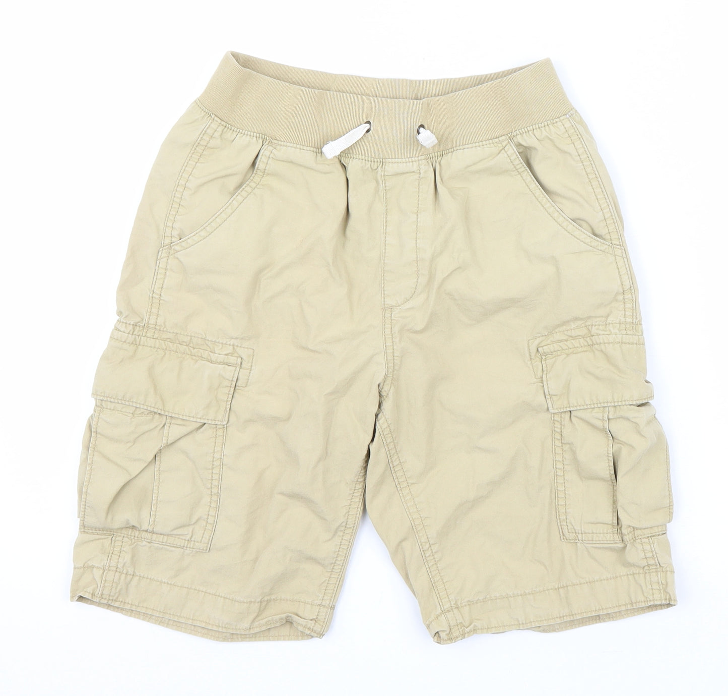 Gap Kids Boys Beige Cotton Cargo Shorts Size XL Regular Drawstring