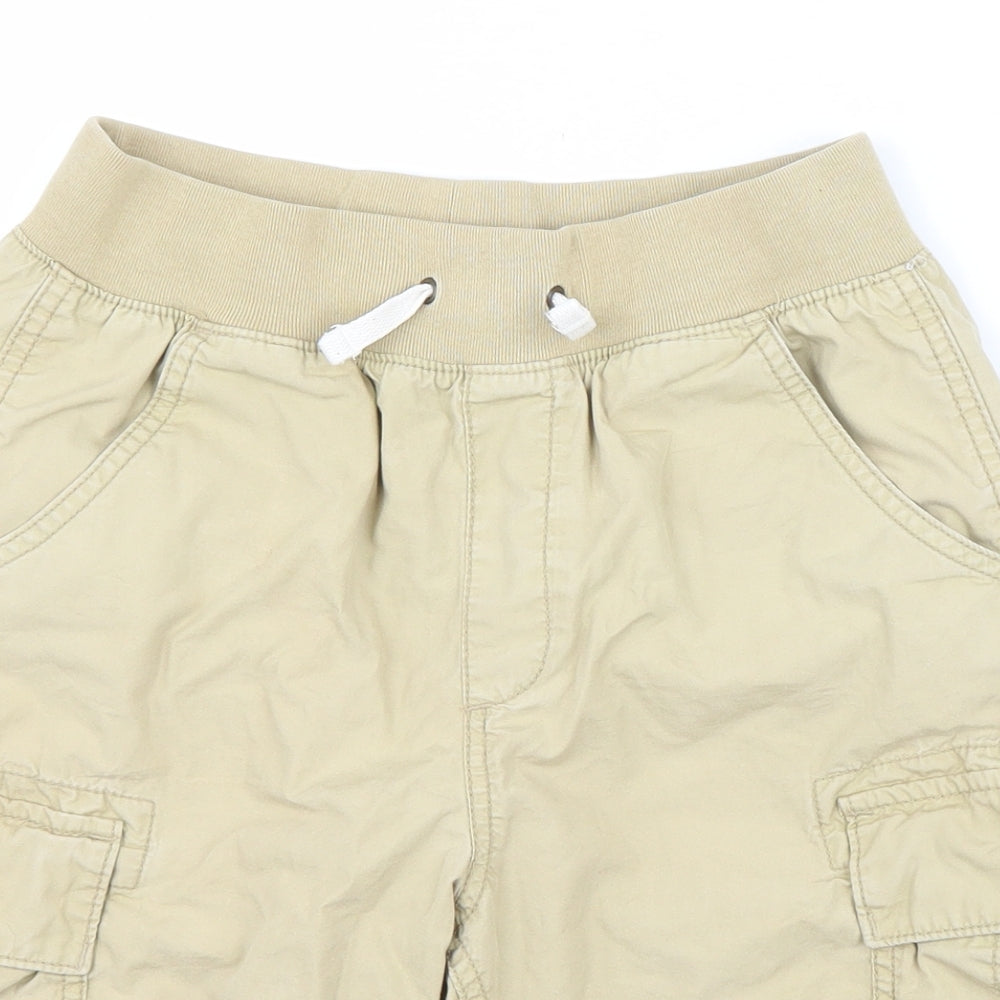 Gap Kids Boys Beige Cotton Cargo Shorts Size XL Regular Drawstring
