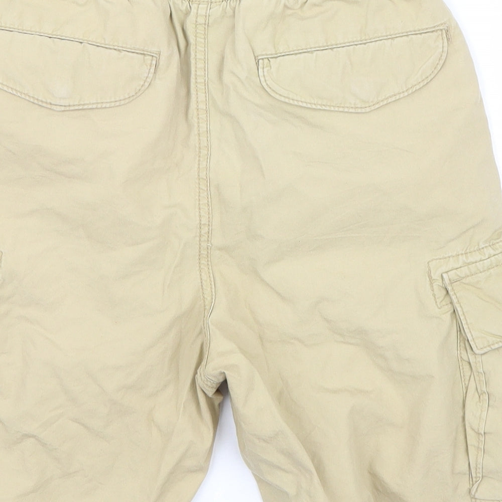 Gap Kids Boys Beige Cotton Cargo Shorts Size XL Regular Drawstring