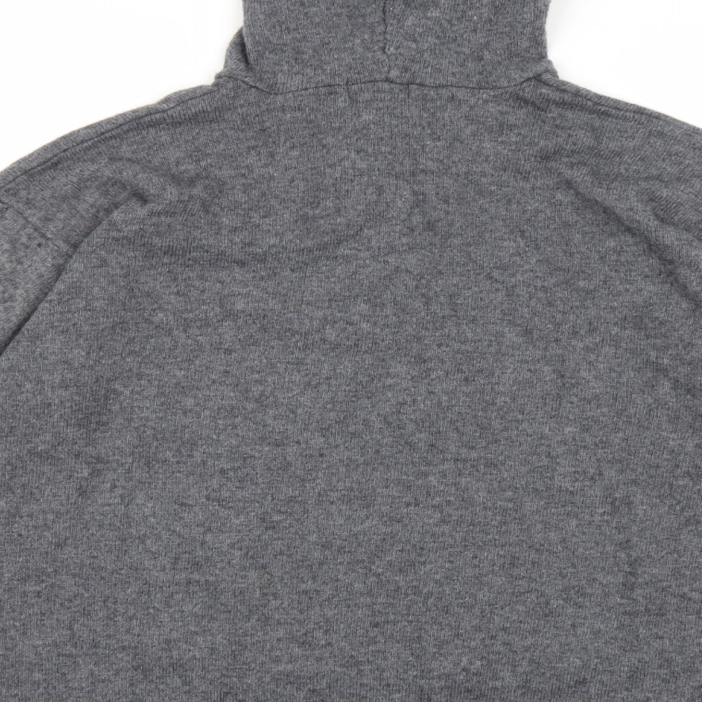 PRETTY LITTLE THING Womens Grey Round Neck Nylon Pullover Jumper Size M
