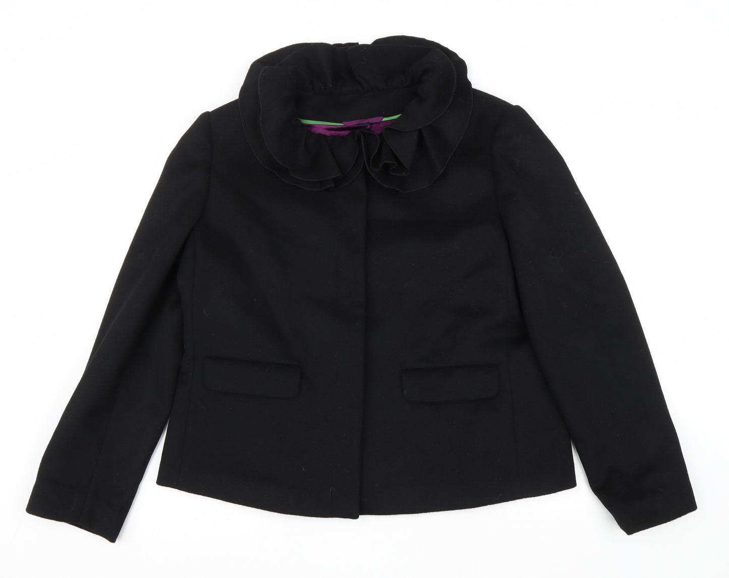 Boden Womens Black Jacket Coat Size 20 Snap