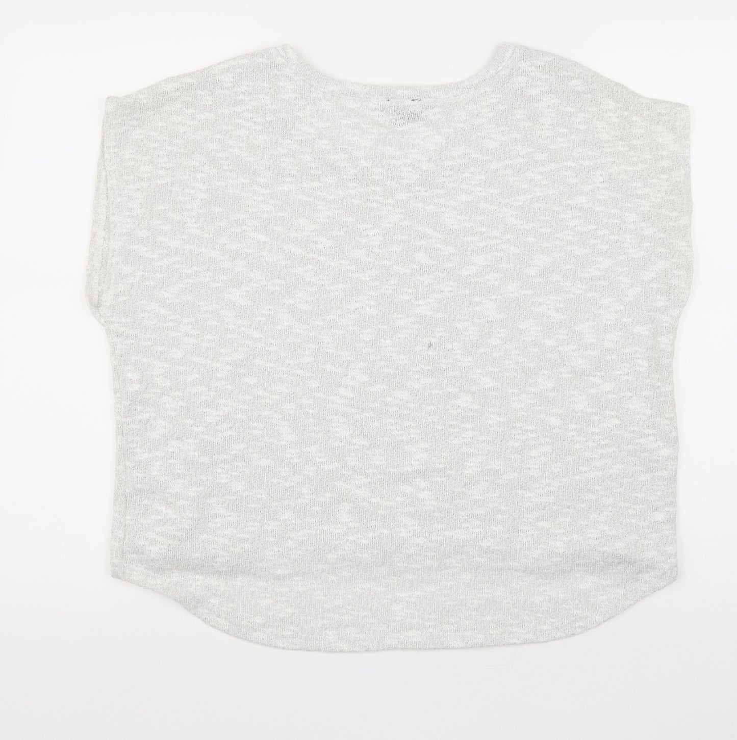 Topshop Womens Grey Round Neck Polyester Pullover Jumper Size 12