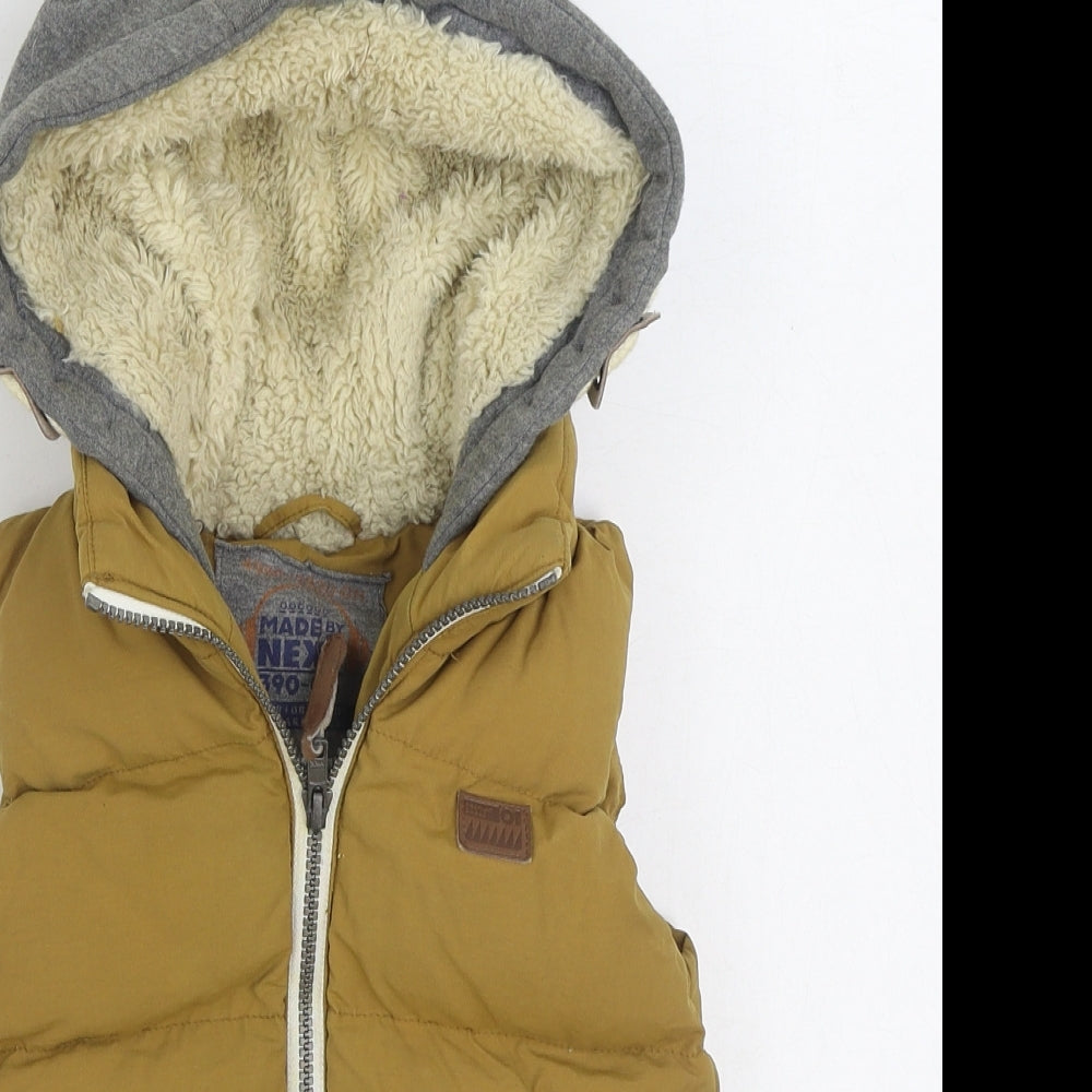 NEXT Boys Yellow Gilet Coat Size 3 Years Zip