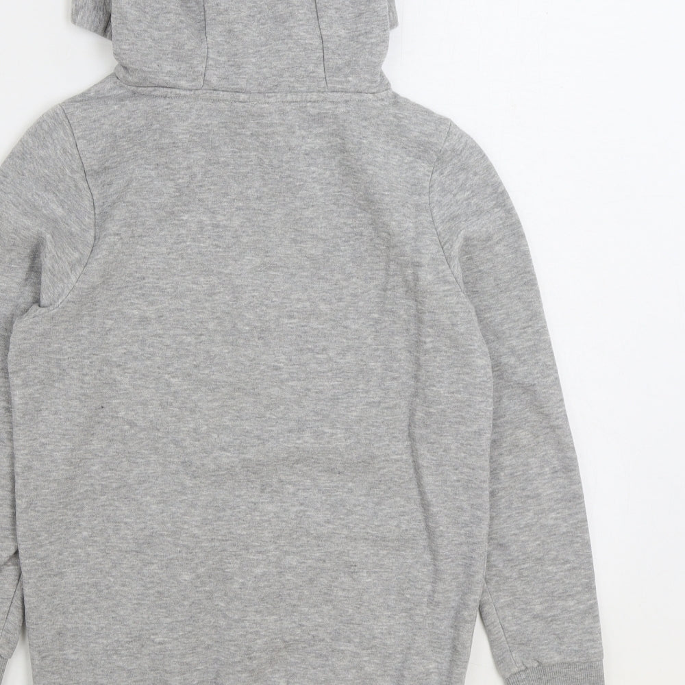 F&F Boys Grey Cotton Pullover Hoodie Size 9-10 Years Pullover - New York