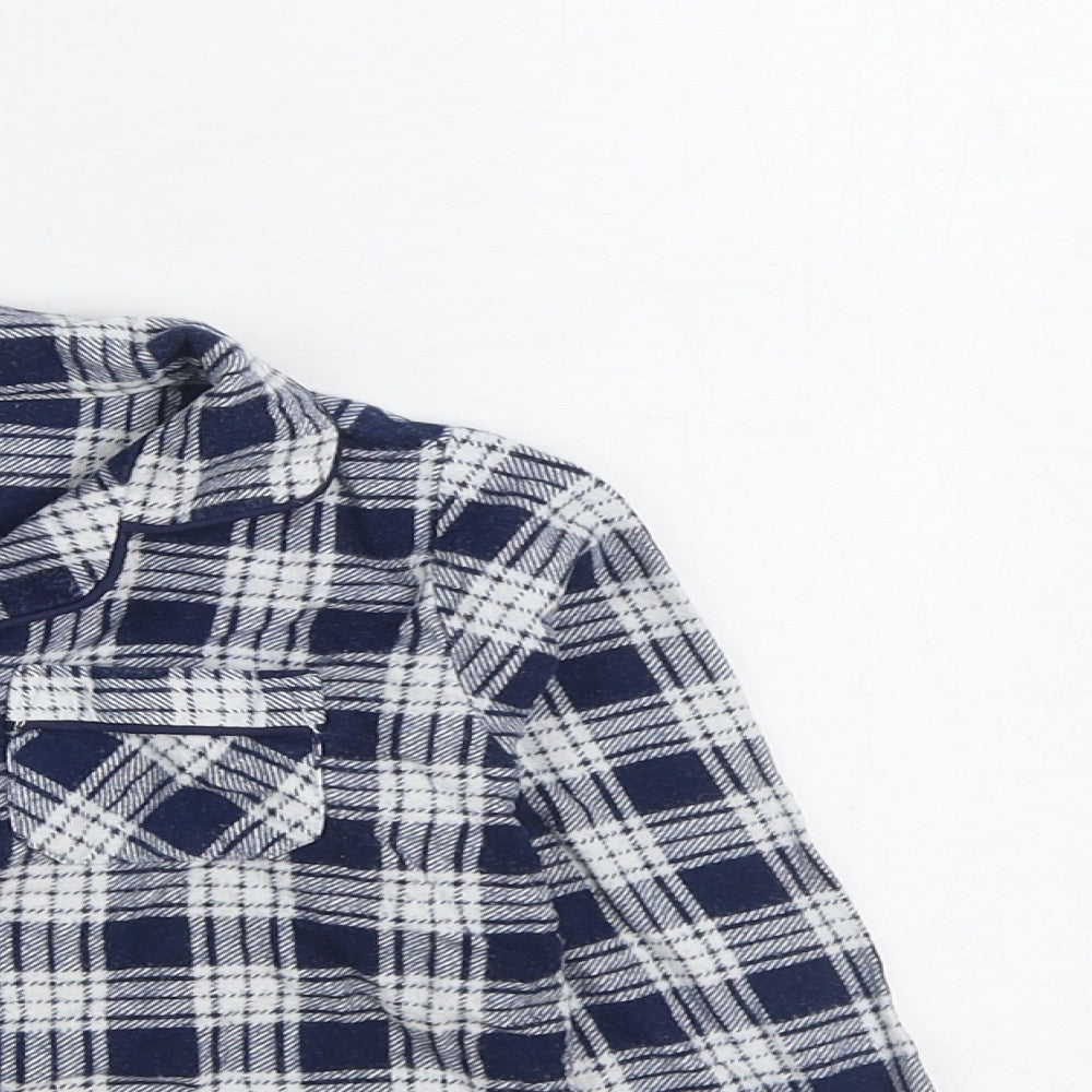 Primark Boys Blue Plaid 100% Cotton Pyjama Set Size 2-3 Years Button - Shirt