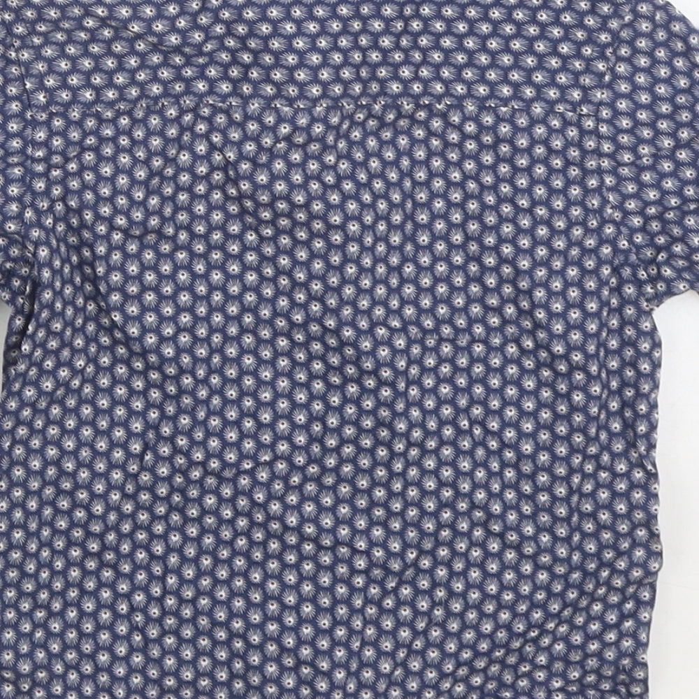 NEXT Boys Blue 100% Cotton Basic Button-Up Size 3 Years Collared Button