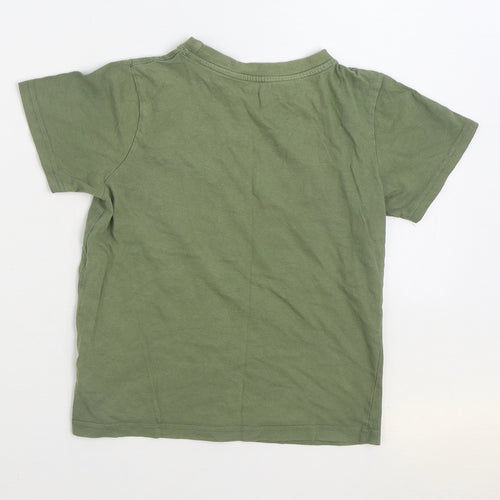 Primark Boys Green 100% Cotton Basic T-Shirt Size 8-9 Years Round Neck Pullover - Brooklyn