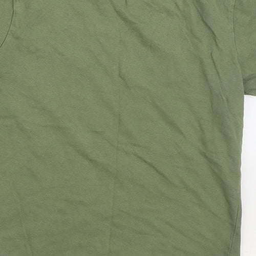 Primark Boys Green 100% Cotton Basic T-Shirt Size 8-9 Years Round Neck Pullover - Brooklyn