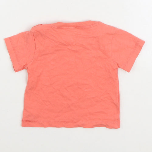 Blue Zoo Girls Pink 100% Cotton Basic T-Shirt Size 6-9 Months Round Neck Snap - Princess