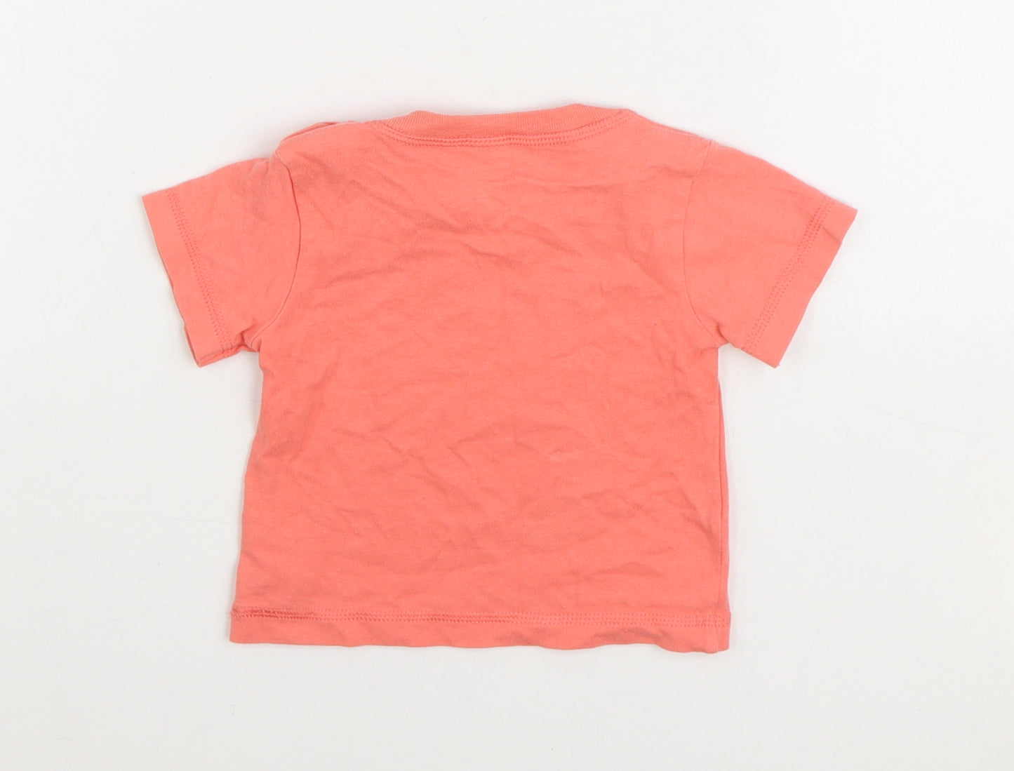 Blue Zoo Girls Pink 100% Cotton Basic T-Shirt Size 6-9 Months Round Neck Snap - Princess