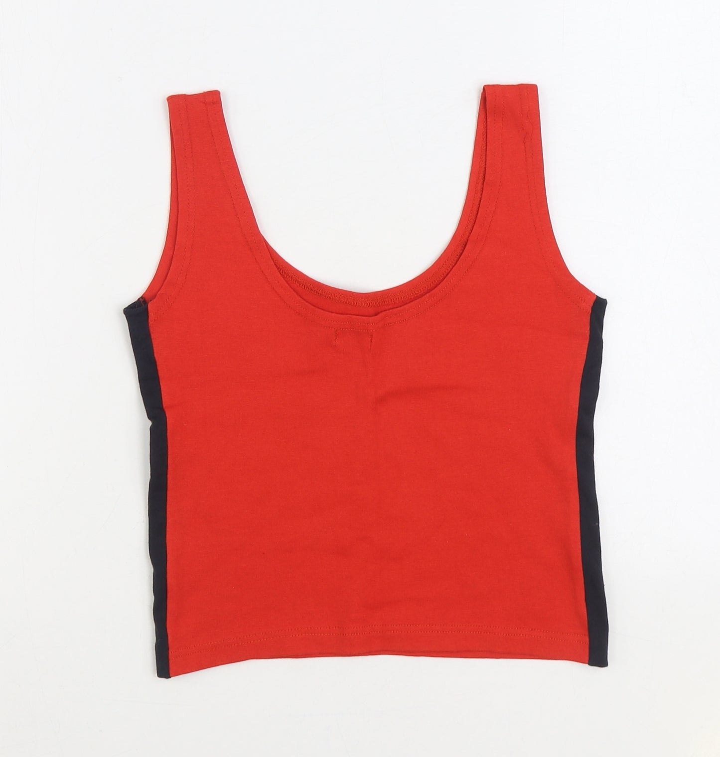 Nik Nak Womens Red Cotton Basic Tank Size M Scoop Neck