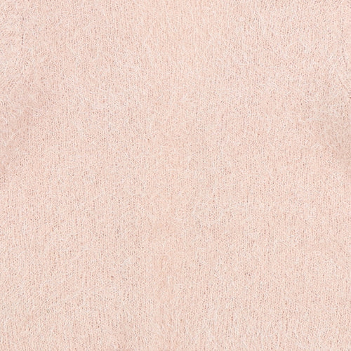 BHS Womens Pink V-Neck Polyester Cardigan Jumper Size 14