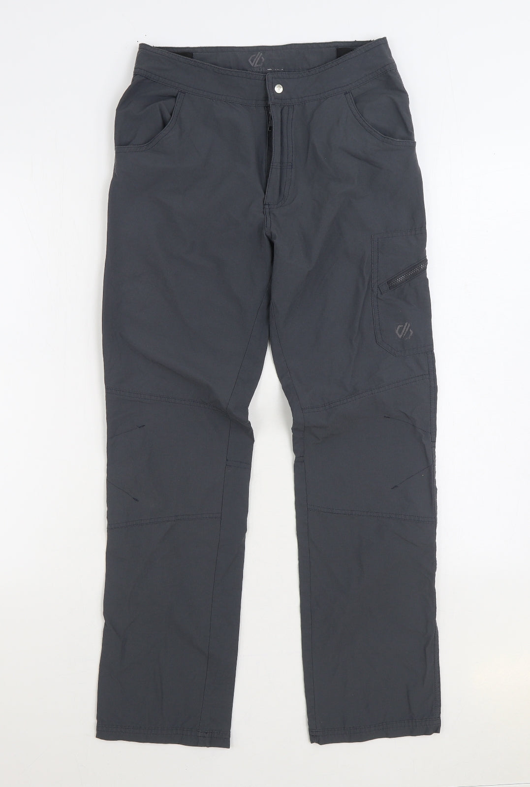 Regatta Womens Grey Cotton Trousers Size 28 in L29 in Regular Zip