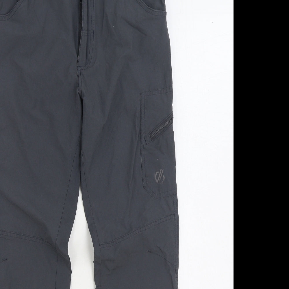 Regatta Womens Grey Cotton Trousers Size 28 in L29 in Regular Zip