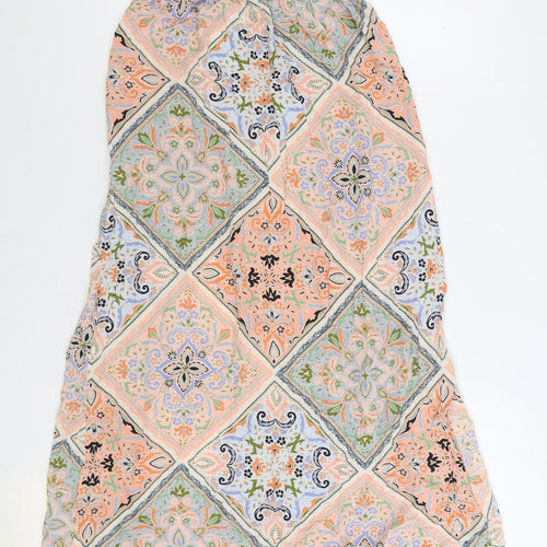 New Look Womens Multicoloured Geometric Viscose A-Line Skirt Size 10