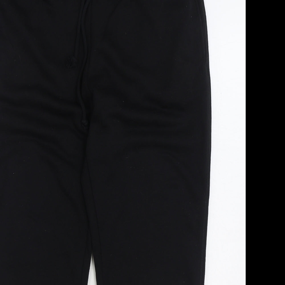 Primark Womens Black Polyester Jogger Trousers Size 14 L30 in Regular Drawstring