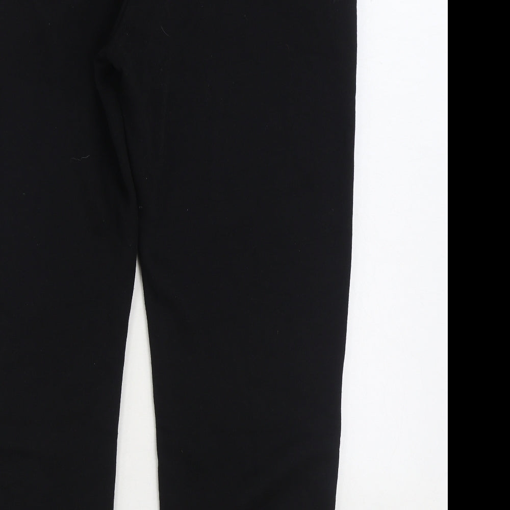 Primark Womens Black Polyester Jogger Trousers Size 14 L30 in Regular Drawstring