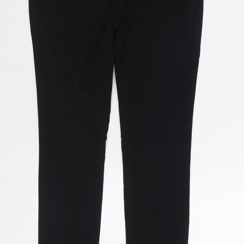 New Look Womens Black Polyester Trousers Size 12 L31 in Regular Zip