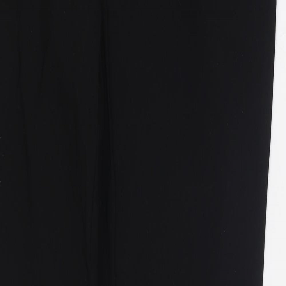 New Look Womens Black Polyester Trousers Size 12 L31 in Regular Zip