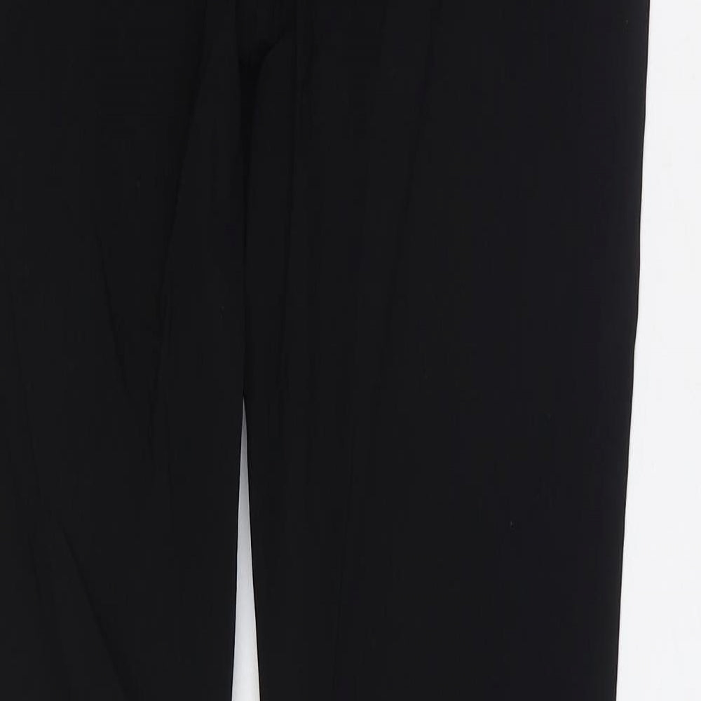 New Look Womens Black Polyester Trousers Size 12 L31 in Regular Zip