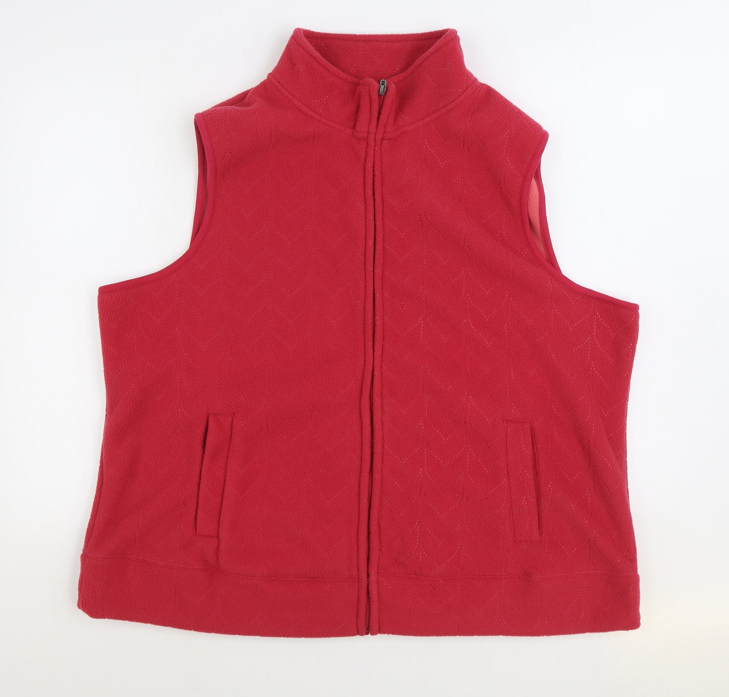 Bonmarché Womens Pink Gilet Jacket Size XL Zip