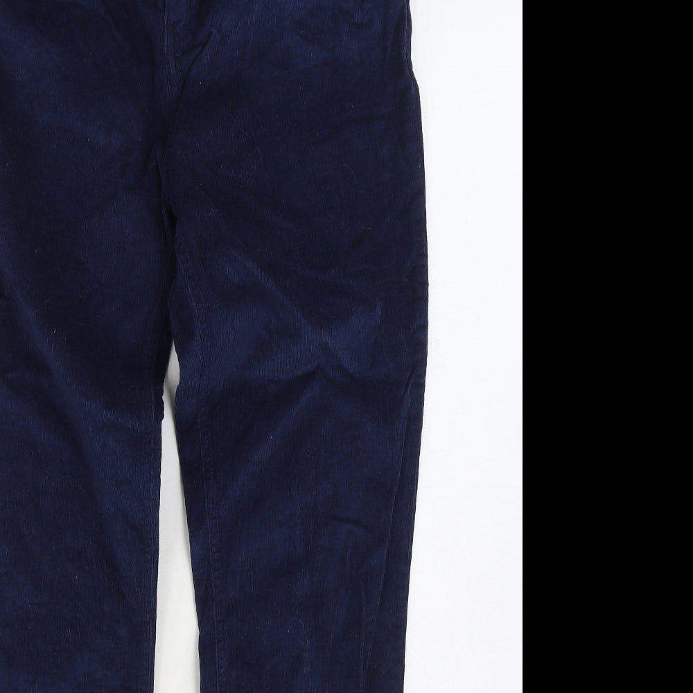Kaleidoscope Womens Blue Cotton Trousers Size 16 L31 in Regular Zip