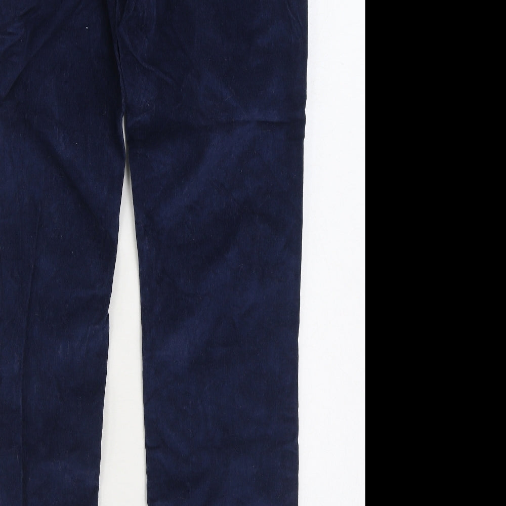 Kaleidoscope Womens Blue Cotton Trousers Size 16 L31 in Regular Zip