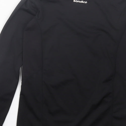 Sondico Boys Black Polyester Basic Casual Size 11-12 Years Round Neck Pullover