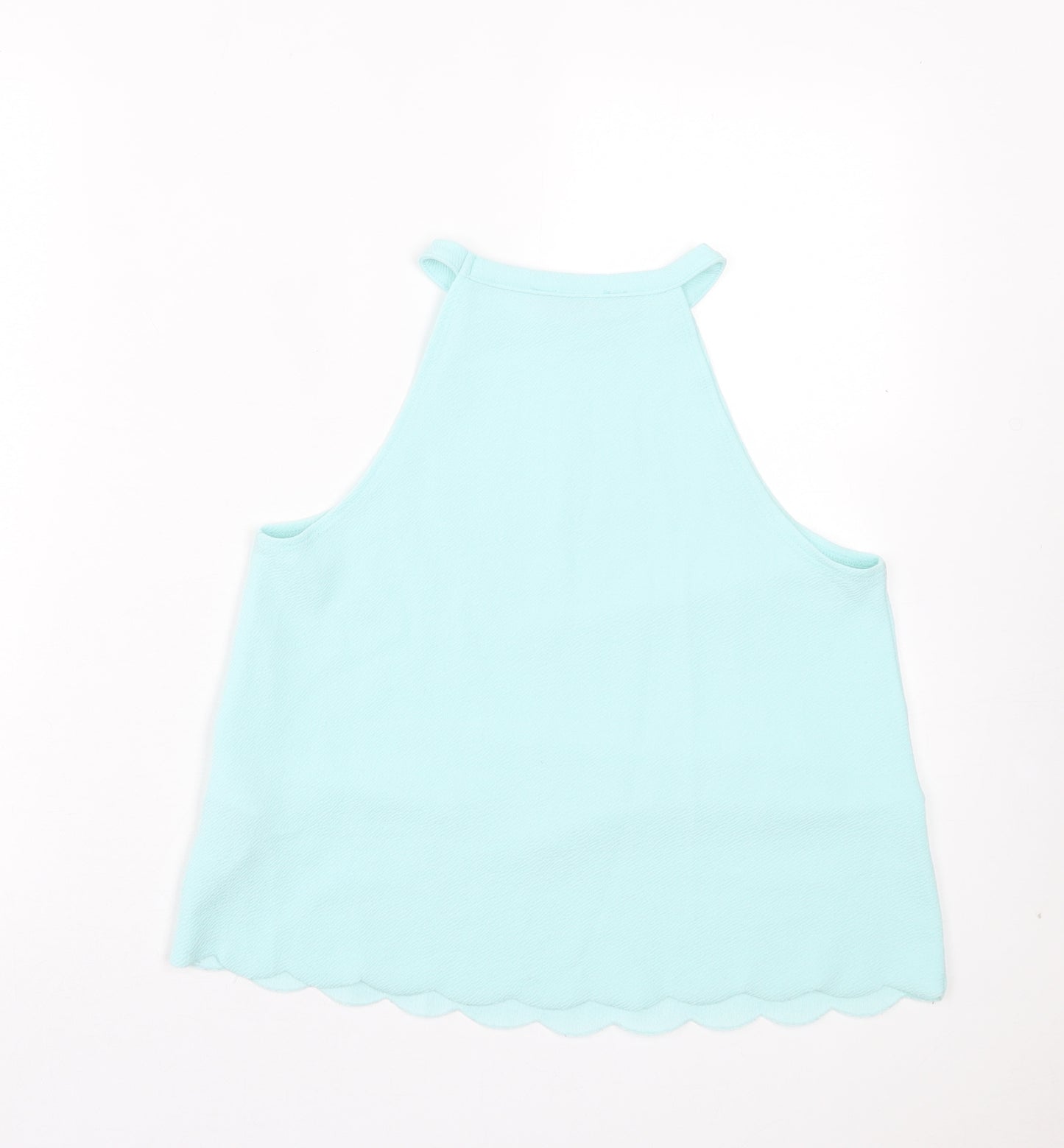 New Look Girls Blue Polyester Basic Tank Size 14-15 Years Halter Pullover