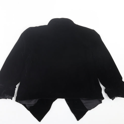 New Look Womens Black Jacket Size 10 - Ruched Sleeves. Open