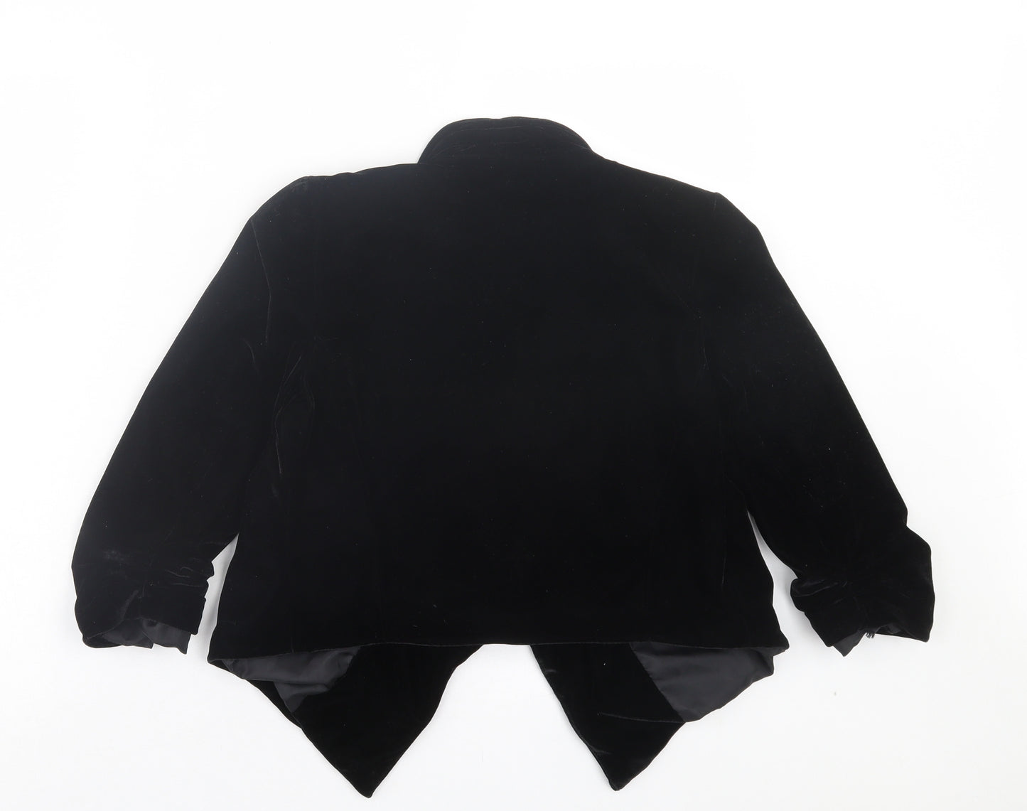 New Look Womens Black Jacket Size 10 - Ruched Sleeves. Open